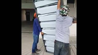 My Men Installing of Louvers  Keyland Hotel Quezon City [upl. by Adalard140]