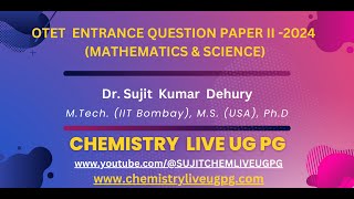 OTET ENTRANCE QUESTION 2024 PAPER II MATHEMATICS AND SCIENCE [upl. by Eelibuj]