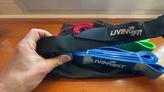 Living Fit Resistance Bands What You Get In 4Pack [upl. by Bartosch985]