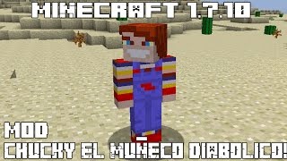 Minecraft 1710 MOD CHUCKY EL MUÑECO DIABÓLICO Chucky The Killer Doll Mod Español [upl. by Enyalahs]