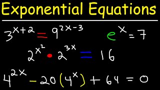 Solving Exponential Equations [upl. by Ferri]