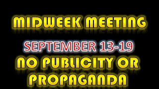 JW English Midweek meeting September 1319 midweek meeting september 1319 [upl. by Philoo]