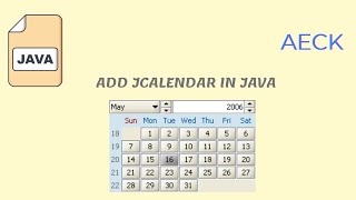 Add Calendar In Java Eclipse [upl. by Aneelad143]