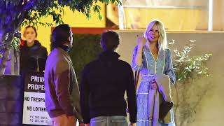 Claudia Schiffer Departs Matsuhisa Restaurant in Beverly Hills [upl. by Ahseena]