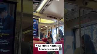 MTA Metro North Railroad M8 Has New Announcements metronorth trains railfanning [upl. by Elfont]