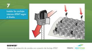 Guía animada de instalación para GEOWEB Protección de Canales con Anclaje ATRA [upl. by Eintihw]