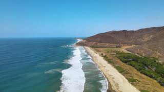 Playa El Calvario Costa Grande de Guerrero Mexico Mavic Air 2 4K 60 FPS [upl. by Fairweather]