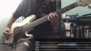 Rise Against  Prayer Of The Refugee Bass Cover  Tab [upl. by Leuamme737]