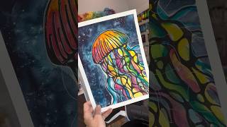 Neurographic jellyfish art tutorial watercolor neurographicart artforanxiety [upl. by Vyky376]