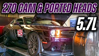 57L Dodge Challenger with Cam amp Ported Heads on Dyno [upl. by Naihs657]