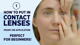 How to put in contact lenses  SUPER easy Method 1 [upl. by Latea]