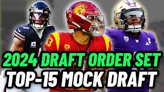 2024 NFL Mock Draft Top15 amp Impact on Fantasy Football Rookie Drafts  fantasyfootball [upl. by Syverson]