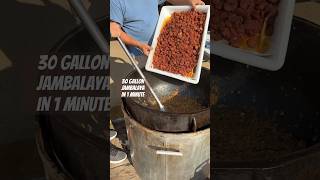 30 Gallon Jambalaya in 1 minute short jambalaya [upl. by Belier864]