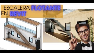 Como hacer una escalera flotante en Revit [upl. by Canfield]