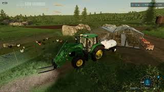 No Mans Land FS22 Timelapse  Purchasing Our First Tractor Clearing Trees amp Constructing 1440p [upl. by Ihcelek]