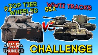 55x WW2 Tracked vs 9x Top Tier Wheeled  WAR THUNDER [upl. by Nod]