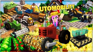 AUTOMOBILITY TRATORES CARROS E MUITO MAIS 1201  TUTORIAL MINECRAFT [upl. by Sajovich]