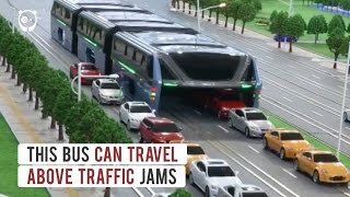 Elevated Bus That Drives Above Traffic Jams [upl. by Idnem927]