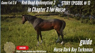 Red Dead Redemption 2 Horse Dark Bay Turkoman Guide in Chapter 3 for Horse Hindi Video Story Ep  17 [upl. by Keyte]