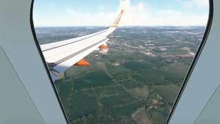 Landing into Gatwick EGKKEZY8530 [upl. by Eninaej78]