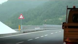 Il suono della grandine in A15 l Autostrada ParmaLaSpezia [upl. by Nawj]