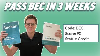 How to Pass the BEC CPA Exam in 3 Weeks with Becker 2023 First Try [upl. by Baten292]