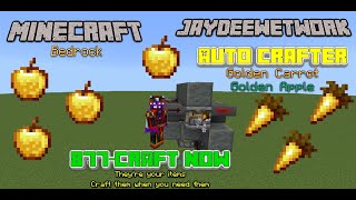 Golden Carrot amp Apple Auto Crafter TUTORIAL Minecraft Bedrock AKA Middle Finger Crafter [upl. by Adnamal782]