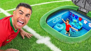 I Built 5 SECRET Rooms For Ronaldo [upl. by Rebe397]