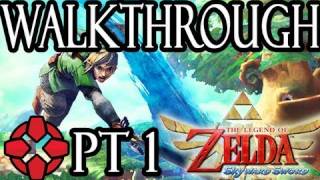 Zelda Skyward Sword Walkthrough  Intro and Meeting Zelda  Statue of the Goddess  Part 1 [upl. by Leasi]