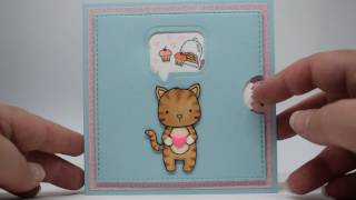 Una tarjeta interactiva gatuna  An interactive kitty card [upl. by Nylla130]