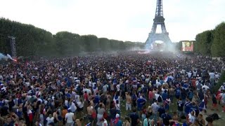 Finale le 4e but français fait trembler la fan zone de Paris [upl. by Ysteb]