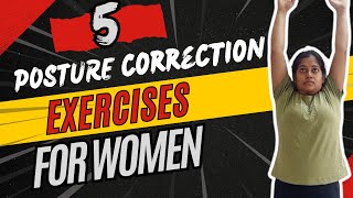 5 Posture Correction Exercises For Women  5 Best Exercises for Women  Physiocure [upl. by Neirol]