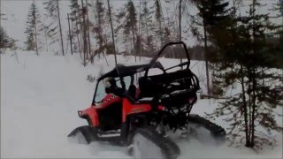 Argo 2011 750 hdi admiral and RZR 800 2011 tracked Montain Deep Snow Ride [upl. by Africah702]