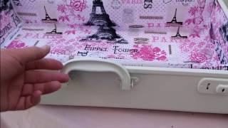 How to make a vintage suitcase lining by My Repurposed Life [upl. by Ellicul]