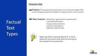 English 5  Distinguishing Text Types According to Purpose and Feature [upl. by Eiryk]