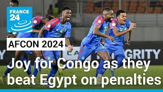 AFCON 2024 Joy for DR Congo as they beat Egypt on penalties to reach quarterfinals • FRANCE 24 [upl. by Thomasa]