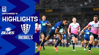 DHL Super Rugby Pacific R12 Highlights Blues v Rebels 2022 [upl. by Chiquita793]