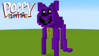 Minecraft Tutorial How To Make A Nightmare Catnap Statue quotPoppy Playtime Chapter 3quot [upl. by Yecal]