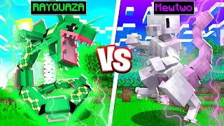 Rayquaza VS Mewtwo in Minecraft Cobblemon [upl. by Attelrak768]