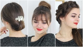 Easy No Heat Hairstyles For Christmas [upl. by Eelyac]