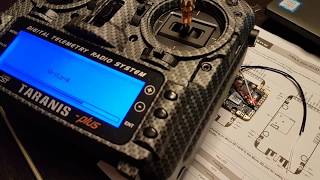 Frsky XSRF4PO  XSR flashing with Taranis X9D Plus SE [upl. by Eniluqcaj]