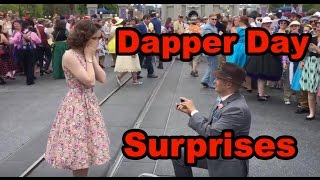 Two Disney Dapper Day Surprise Proposals on Main Street USA [upl. by Zohara]