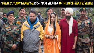 Gadar 2 Sunny Deol and Ameesha Patel kickstart shooting of the muchawaited sequel [upl. by Irme]