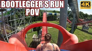 Bootleggers Run POV Back Row 4K 60FPS Splish Splash ProSlide Water Coaster  NonCopyright [upl. by Weinshienk]