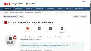 Comment créer un compte d’utilisateur  GuichetEmplois [upl. by Howlond342]