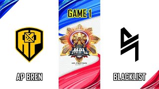 AP BREN VS BLACKLIST INTERNATIONAL  GAME 1  MPL PHILIPPINES SEASON 13  APBR VS BLCK ENG [upl. by Ahsoek]