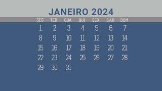 Agenda Fiscal de Janeiro de 2024 [upl. by Ydderf]