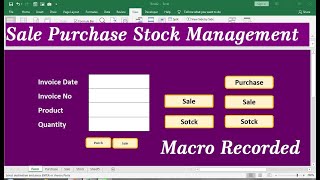 sales and purchase Data Entry and Record Maintain in excel [upl. by Eenel]