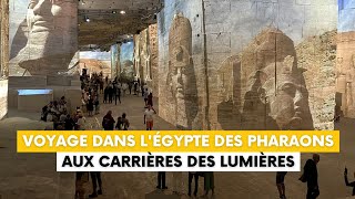 Voyage dans lÉgypte des pharaons aux Carrières des Lumières [upl. by Sakiv]