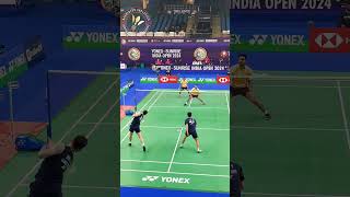 What a Defense😱🥵Finishing the rally by a Cross court Bhoom🥵🔥🔥bwf badminton badmintonlovers india [upl. by Idalia]